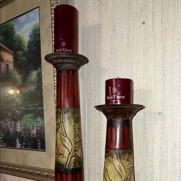 Candle Holders - 1 Pair (candles included) - Picture 3 of 3
